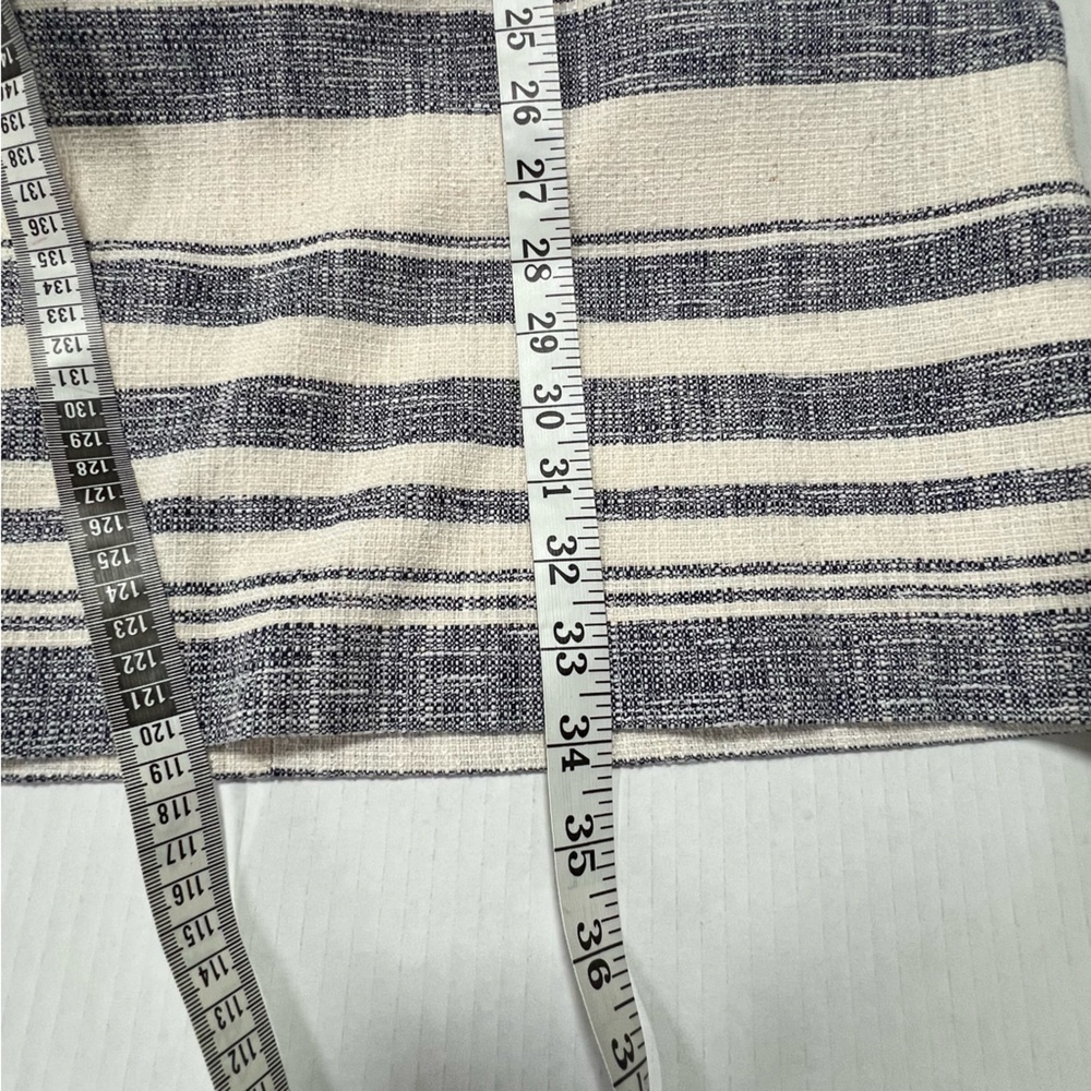 NWOT TOMMY HILFIGER Off White/Navy Sheath Midi Dress Concealed Back Zipper Sz 2 - Picture 13 of 13